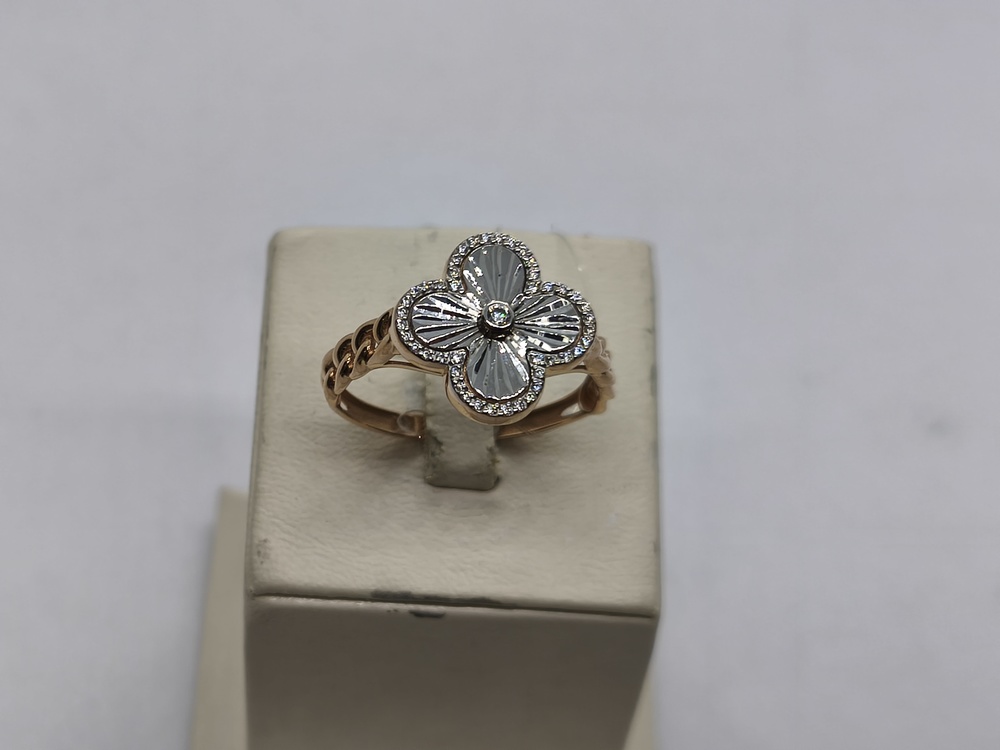 КОЛЬЦО С КАМНЯМИ (Au 585)