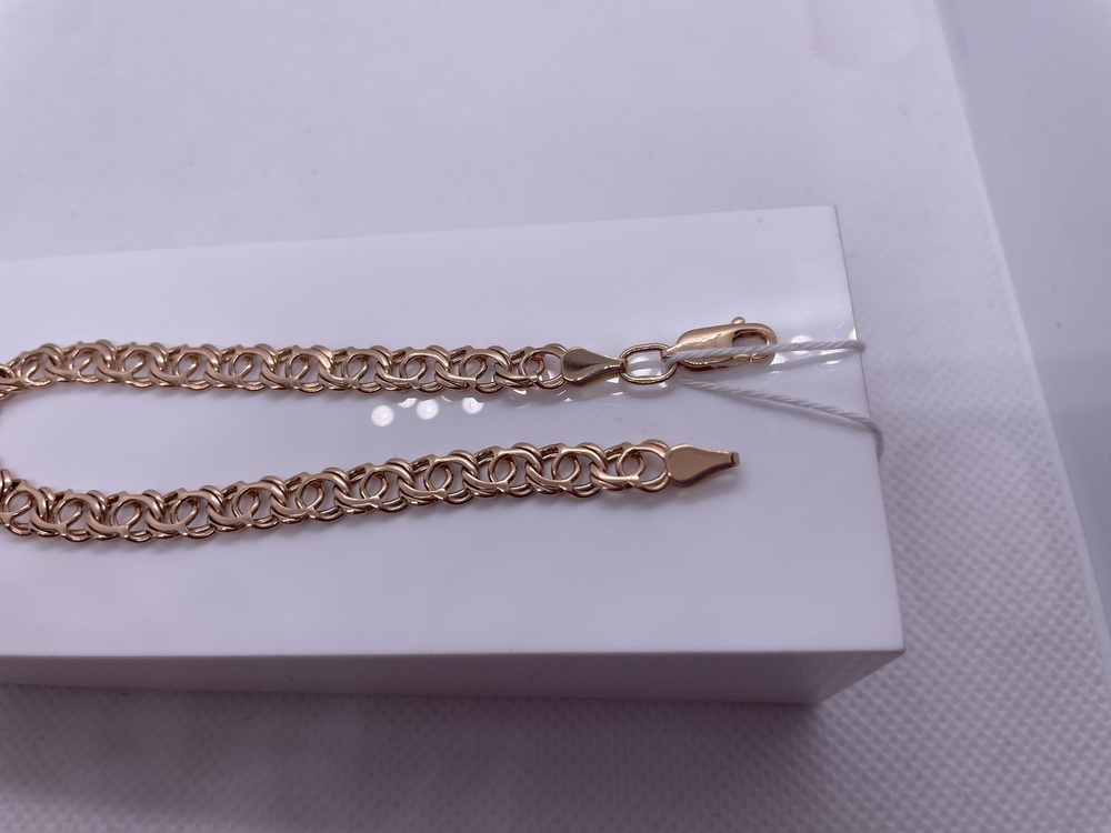 БЛБ585 БРАСЛЕТ ПОЛНОВЕСНЫЙ Бисмарк (Au 585)