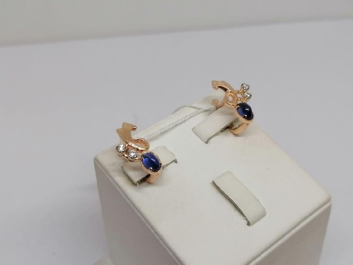 СКМИ585 СЕРЬГИ С КАМНЯМИ (Au 585)