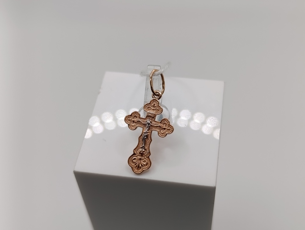 ПОДКБК375 ПОДВЕСКА КРЕСТ БЕЗ КАМНЯ (Au 375)