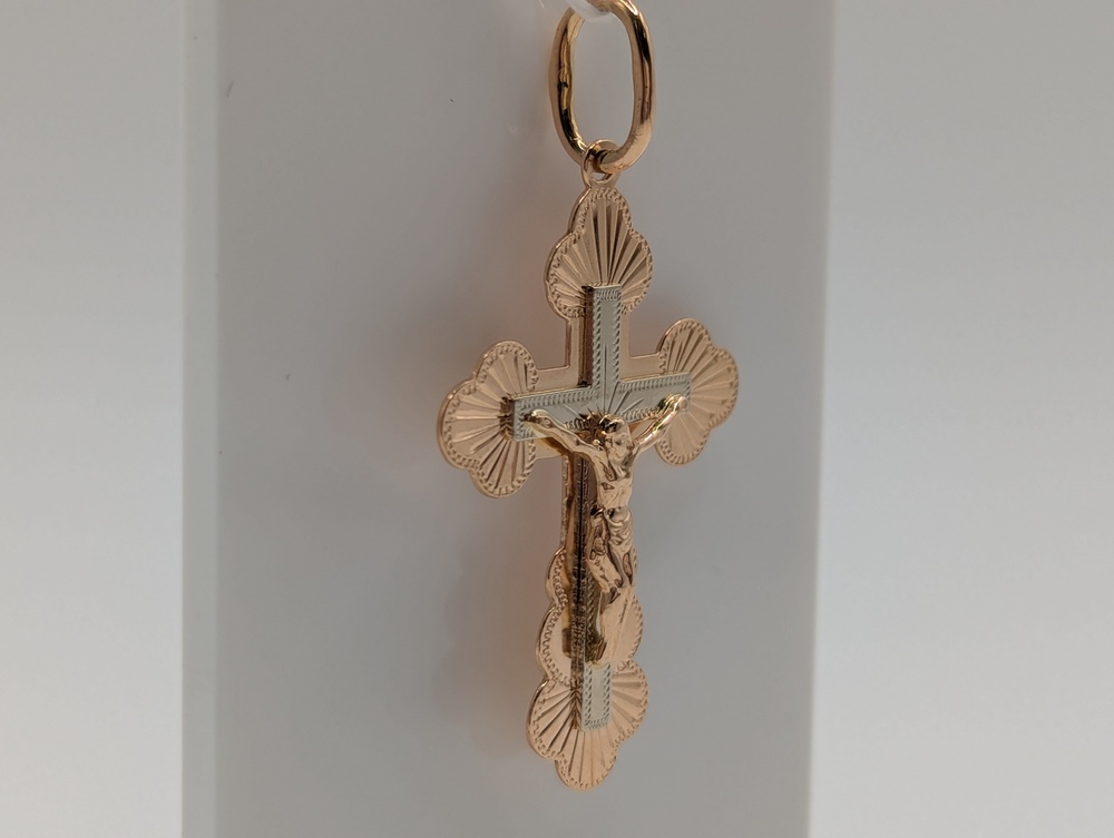 ПОДКБК585 ПОДВЕСКА КРЕСТ БЕЗ КАМНЯ (Au 585)