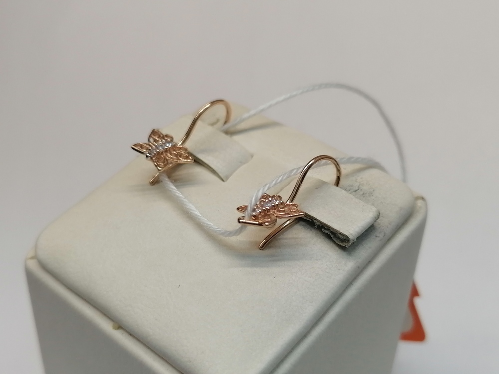 СКМИ585 СЕРЬГИ С КАМНЯМИ (Au 585)