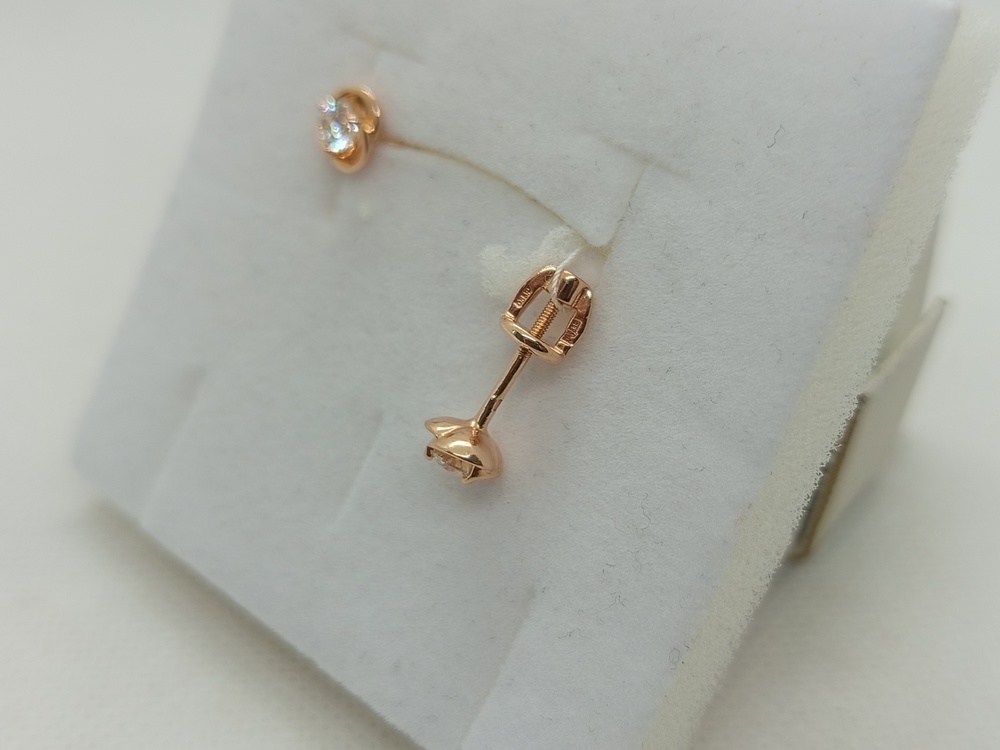 СПУС585 СЕРЬГИ ПУСЕТЫ (Au 585)