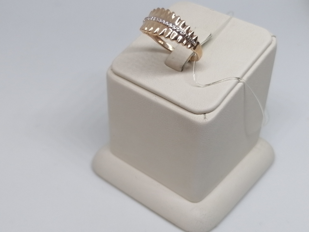 КОЛЬЦО С КАМНЯМИ (Au 585)