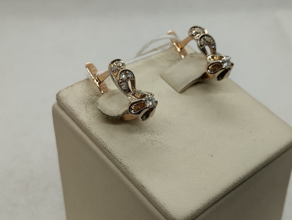 СЕРЬГИ БРИЛЛИАНТ Au 583