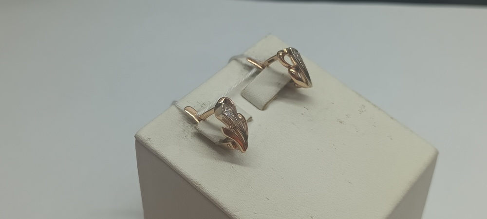 СЕРЬГИ С КАМНЕМ (Au 585)