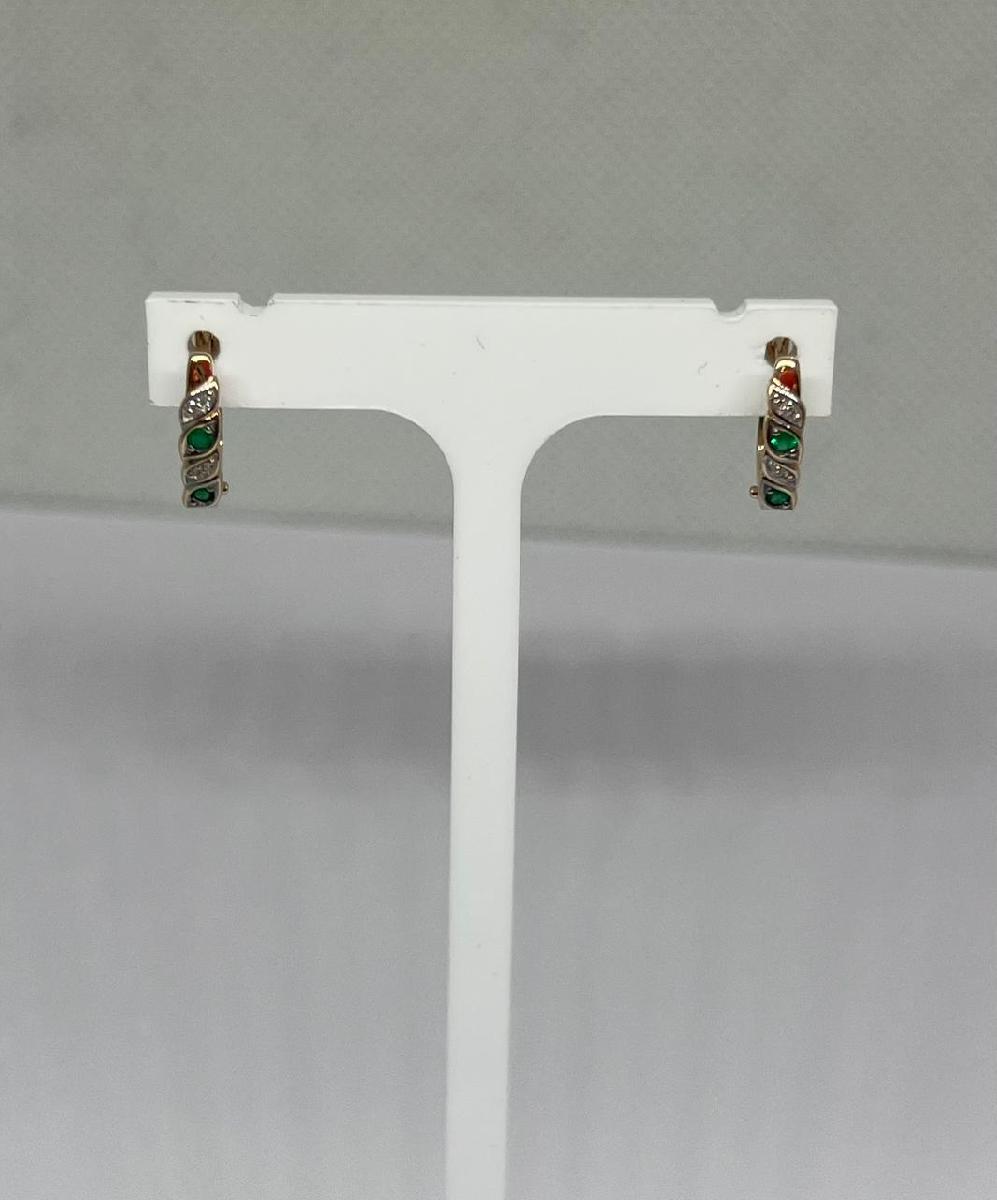 СКМИ585 СЕРЬГИ С КАМНЯМИ (Au 585)