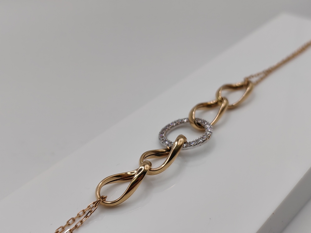 Б585 БРАСЛЕТ С КАМНЯМИ (Au 585)