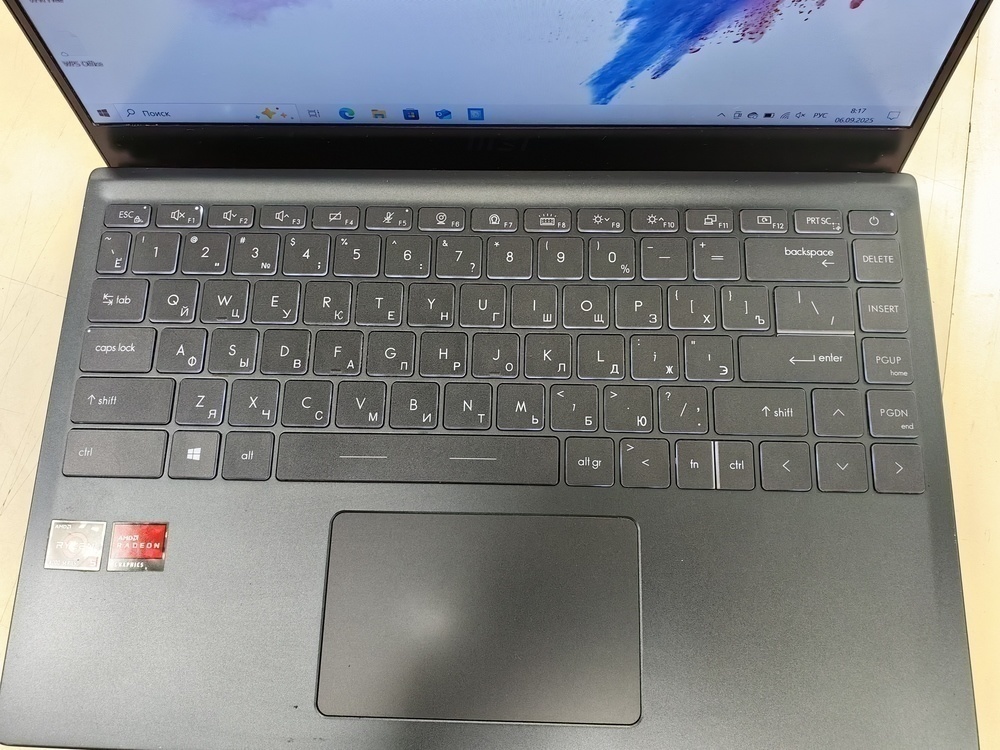 Ноутбук MSI Modern 14 b4mw; Ryzen 5 4500U, AMD Graphics, 8 Гб, 240 Гб, Нет