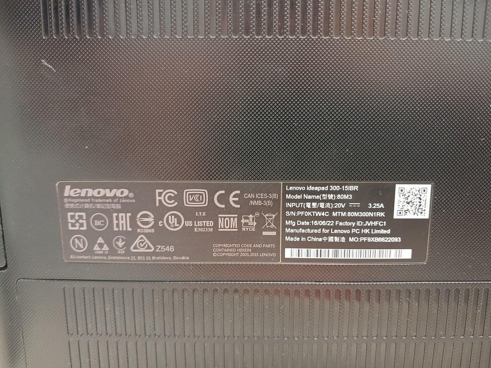 Ноутбук Lenovo 300-15IBR; Pentium N3710, GeForce 920MX, 4 Гб, Нет, 500 Гb