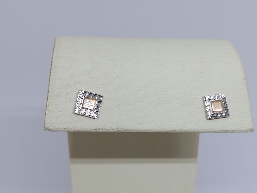 СЕРЬГИ ПУСЕТЫ с камнями (Au 585)