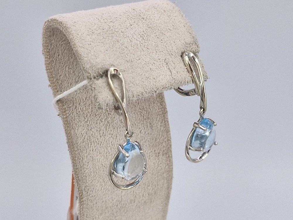 СКМ585 СЕРЬГИ С КАМНЕМ (Au 585)