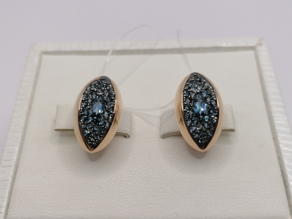 СЕРЬГИ ЛОНДОН ТОПАЗ (Au 585)