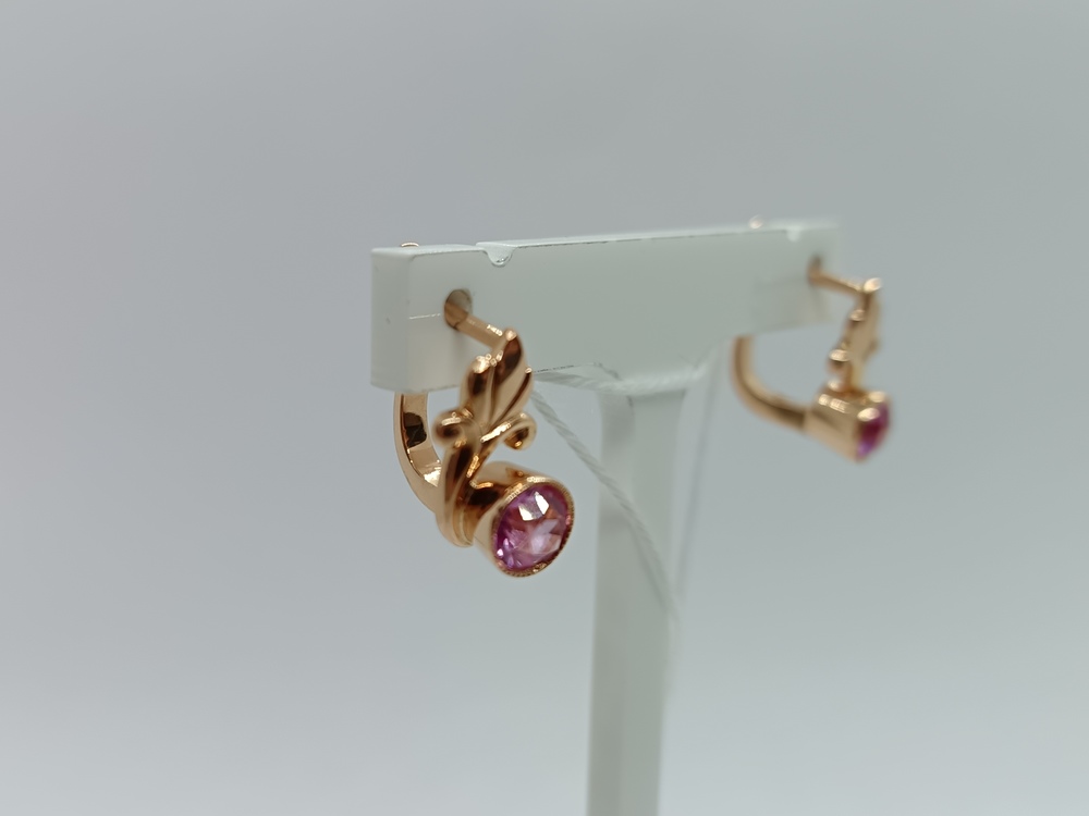 СЕРЬГИ С КАМНЕМ (Au 585)