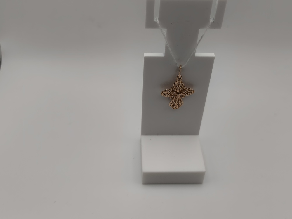 ПОДВЕСКА КРЕСТ БЕЗ КАМНЯ (Au 585)