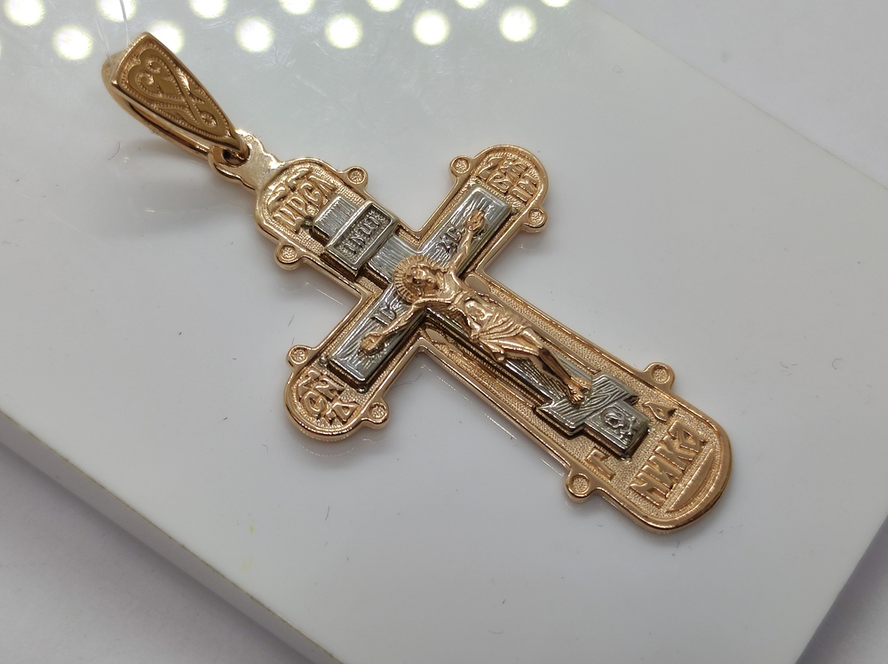 ПОДВЕСКА КРЕСТ без камня (Au 585)