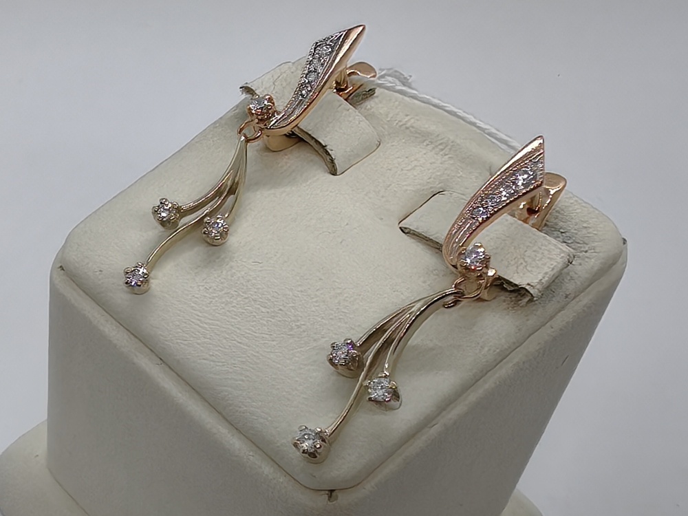 СЕРЬГИ С КАМНЯМИ (Au 585)