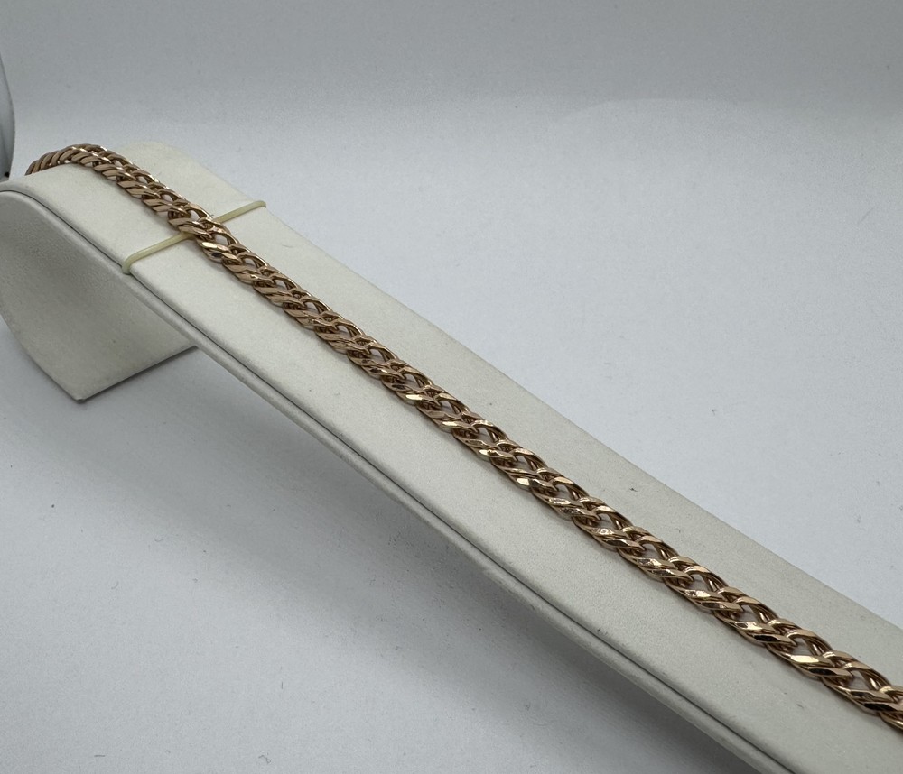 БРАСЛЕТ ПОЛНОВЕСНЫЙ Ромб двойной Au 585