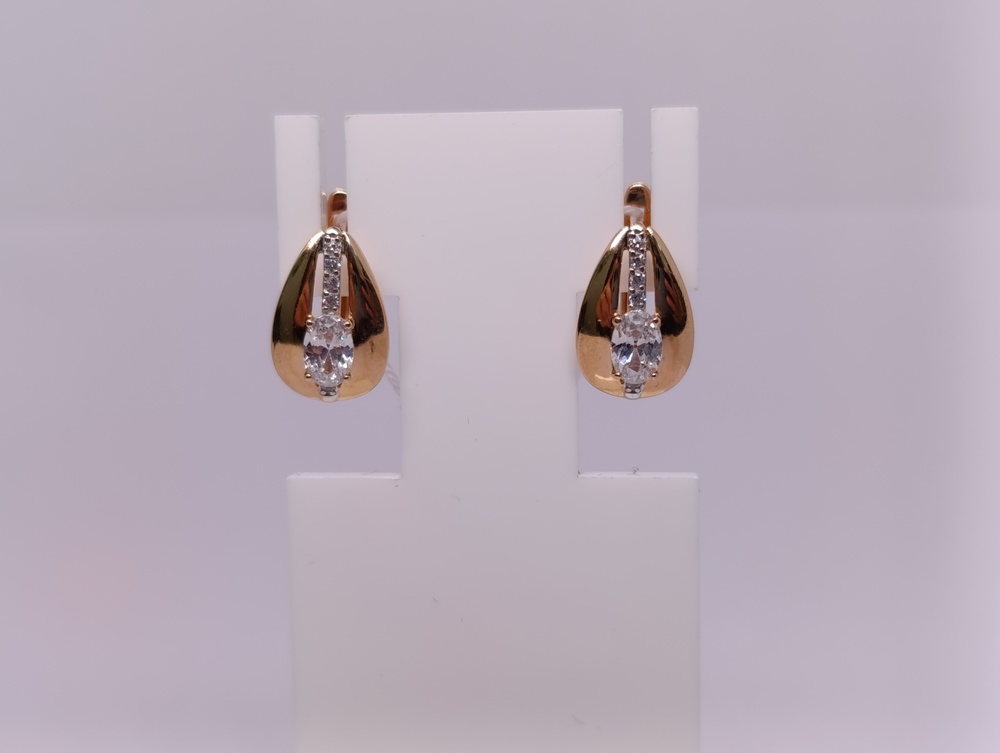 СКМИ585 СЕРЬГИ С КАМНЯМИ (Au 585)