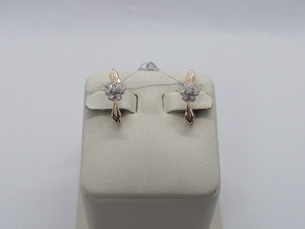 СКМИ585 СЕРЬГИ С КАМНЯМИ (Au 585)