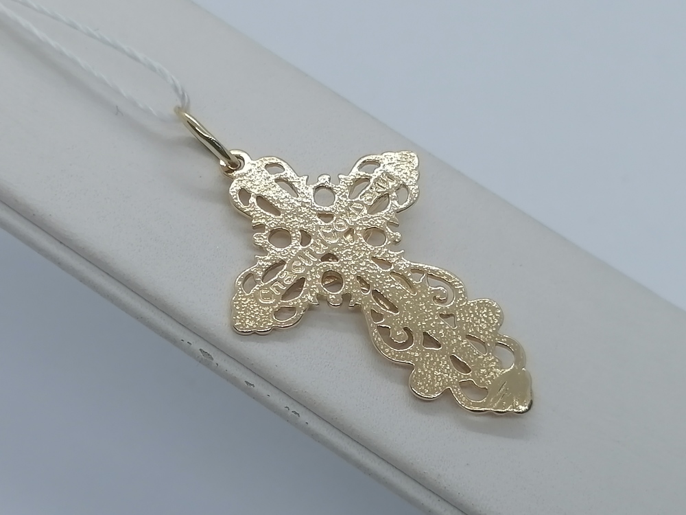 ПОДВЕСКА КРЕСТ БЕЗ КАМНЯ (Au 750)