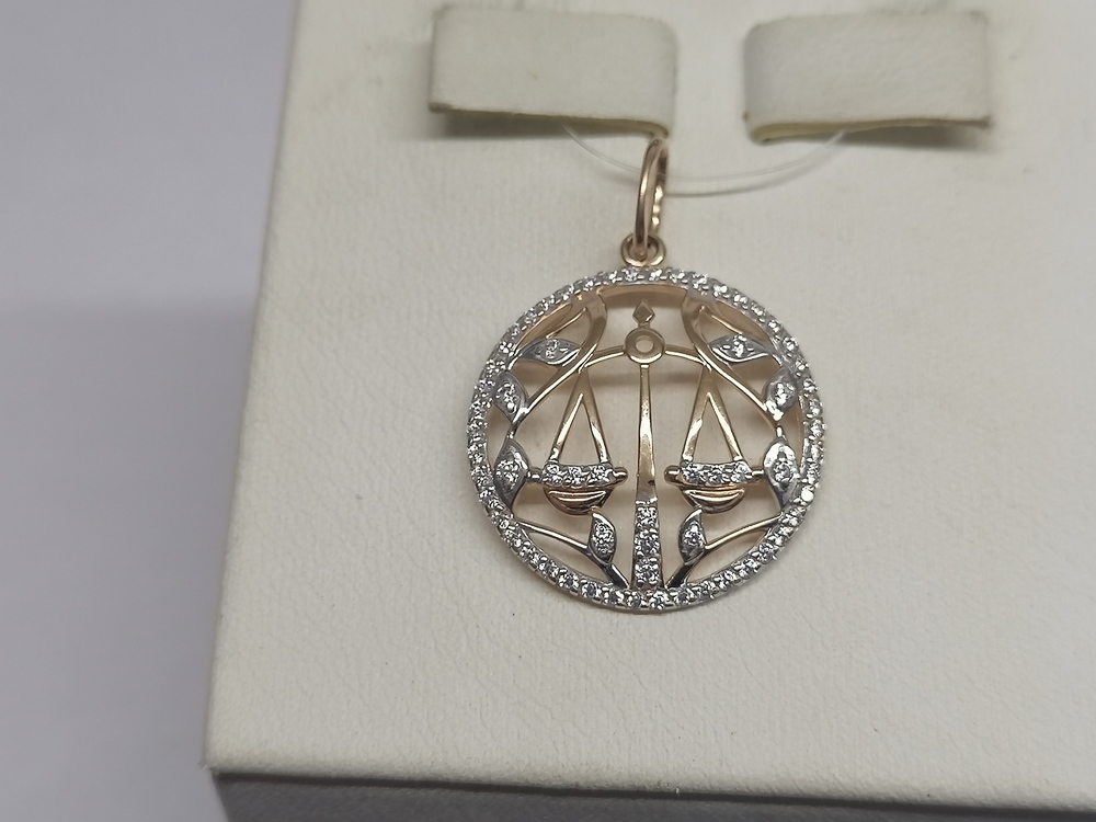 ПОДВЕСКА ЗНАК ЗОДИАКА ВЕСЫ (Au 585)