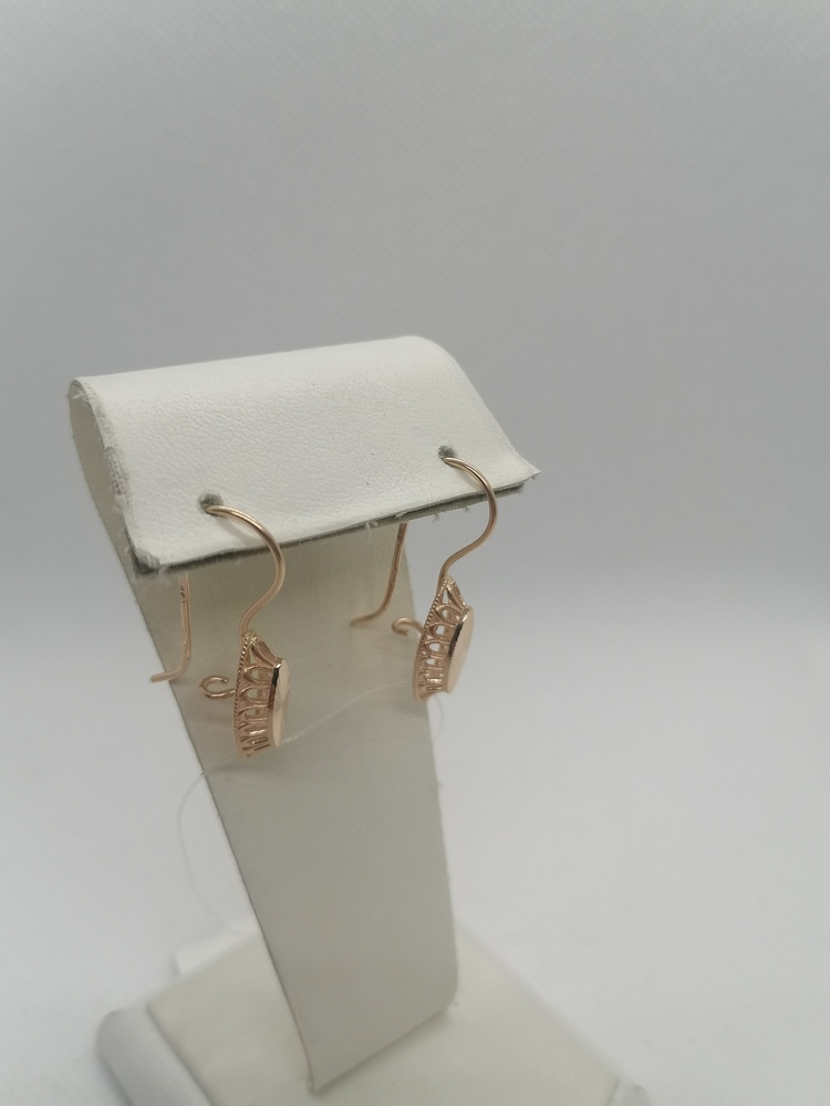 СЕРЬГИ ПЕТЕЛЬКА без камня (Au 585)