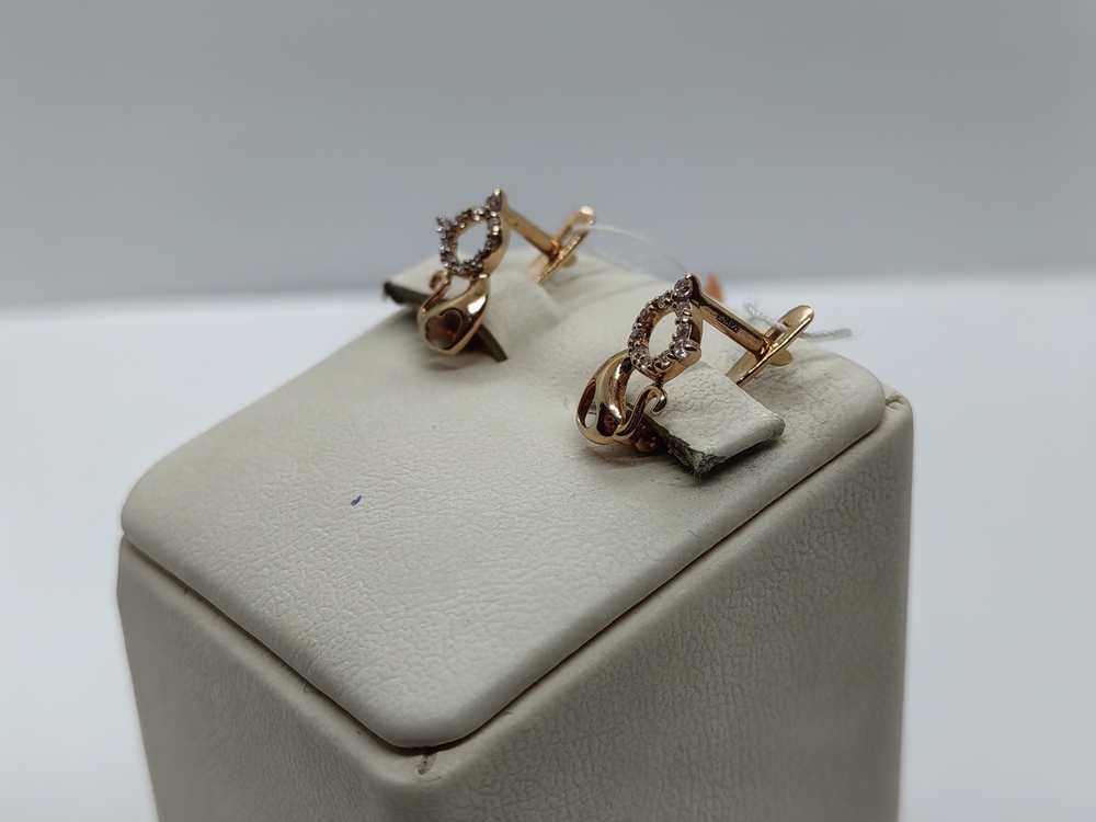 СКМИ585 СЕРЬГИ С КАМНЯМИ (Au 585)