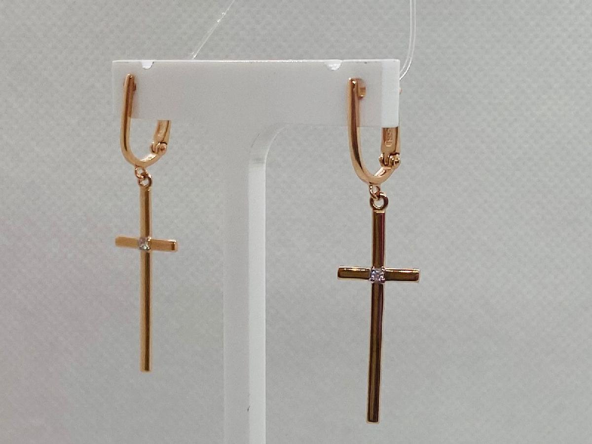 СЕРЬГИ С КАМНЕМ (Au 585)