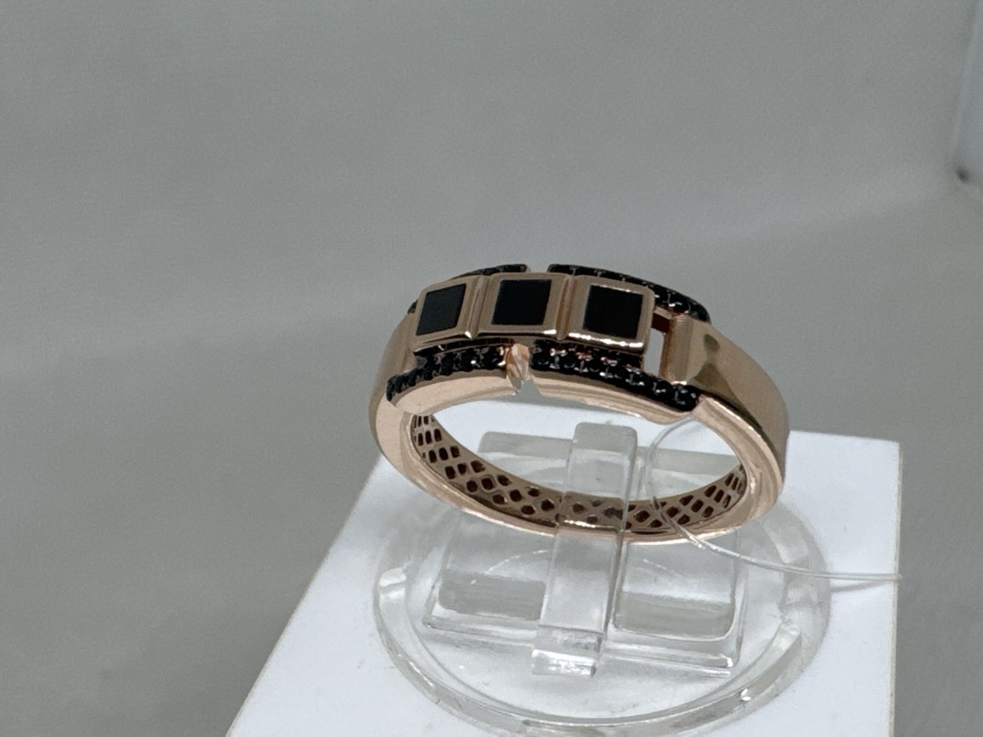 КОЛЬЦО ПЕЧАТКА с камнями (Au 585)