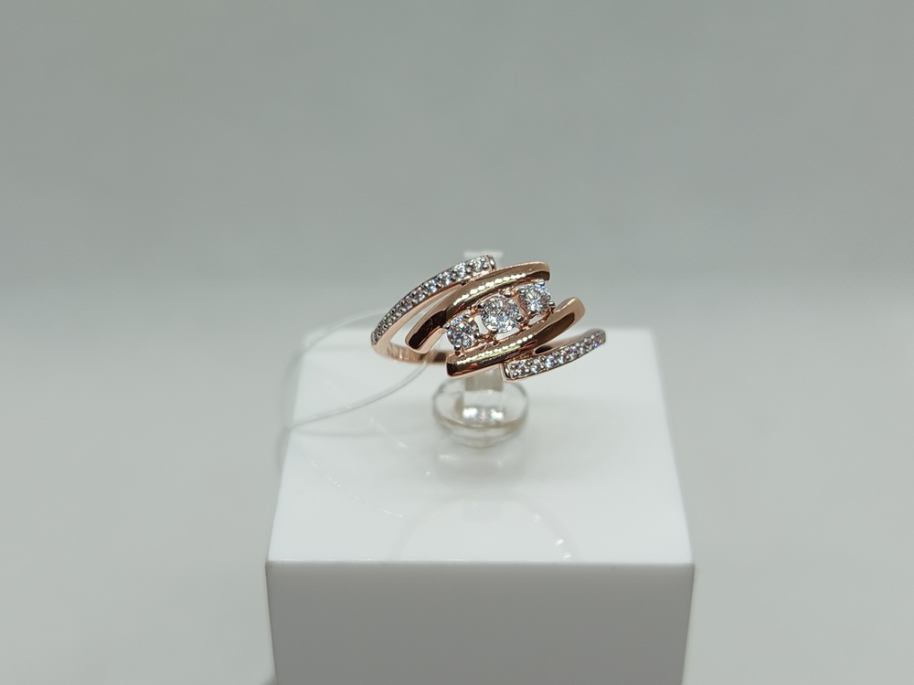 КОЛЬЦО С КАМНЯМИ (Au 585)