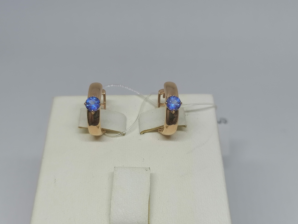 СЕРЬГИ С КАМНЕМ (Au 585)