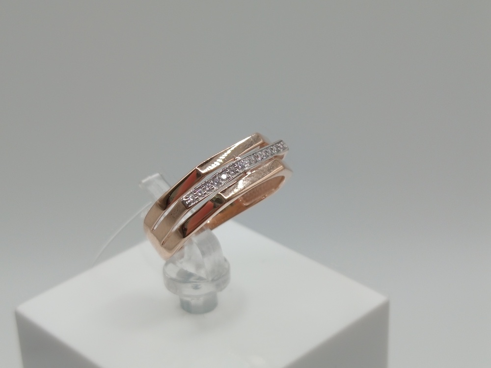 КОЛЬЦО С КАМНЯМИ (Au 585)