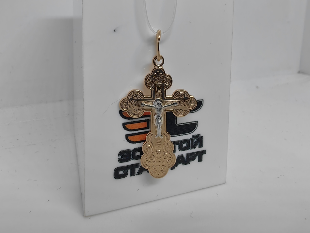 ПОДВЕСКА КРЕСТ без камня (Au 585)