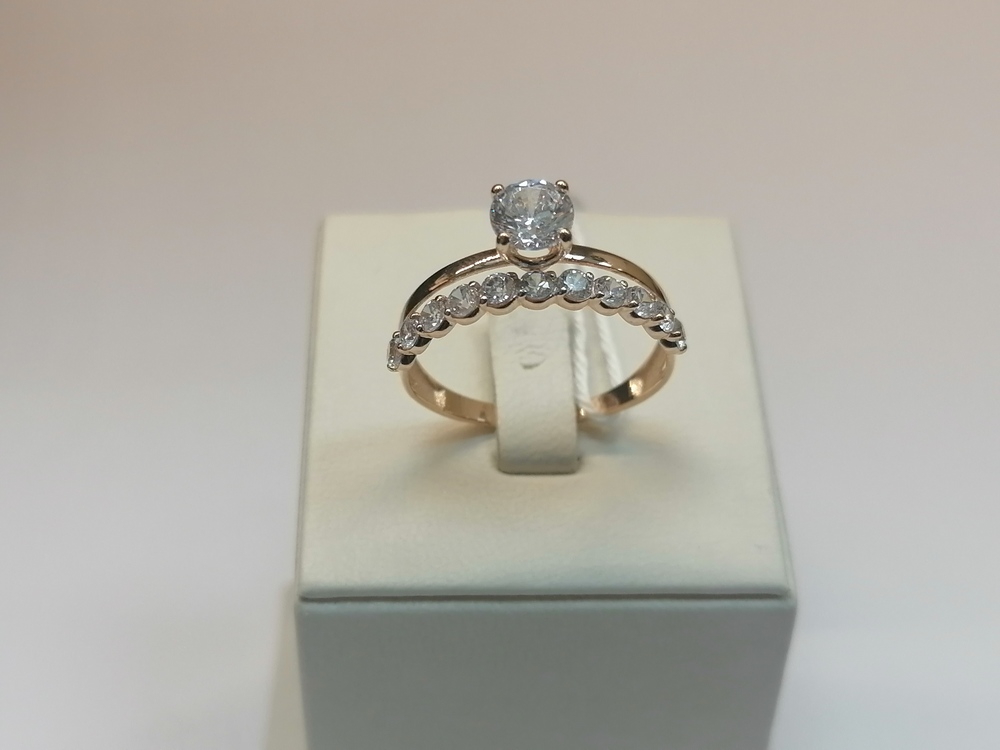КОЛКМИ585 КОЛЬЦО С КАМНЯМИ (Au 585)