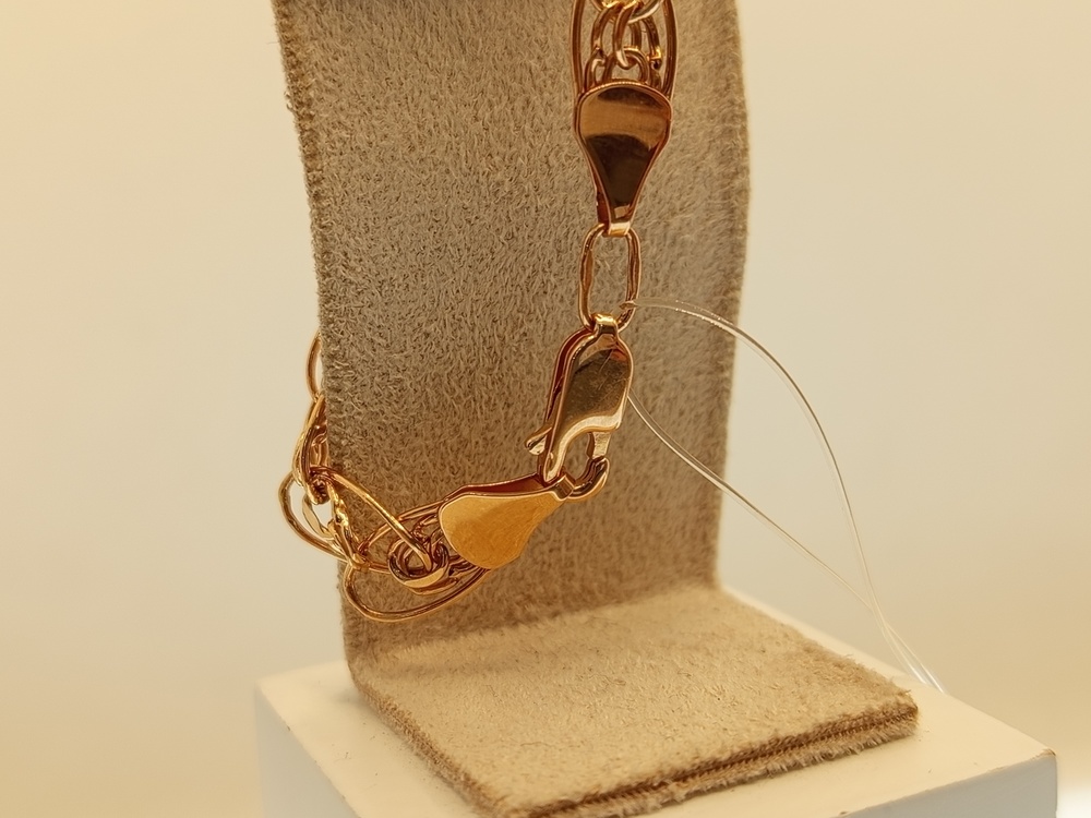 БРАСЛЕТ ПУСТОТЕЛЫЙ Нона бисмарк (Au 585)