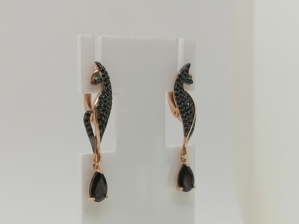 СЕРЬГИ ГРАНАТ (Au 585)