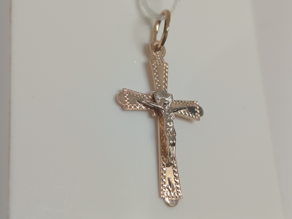 ПОДКБК585 ПОДВЕСКА КРЕСТ БЕЗ КАМНЯ (Au 585)