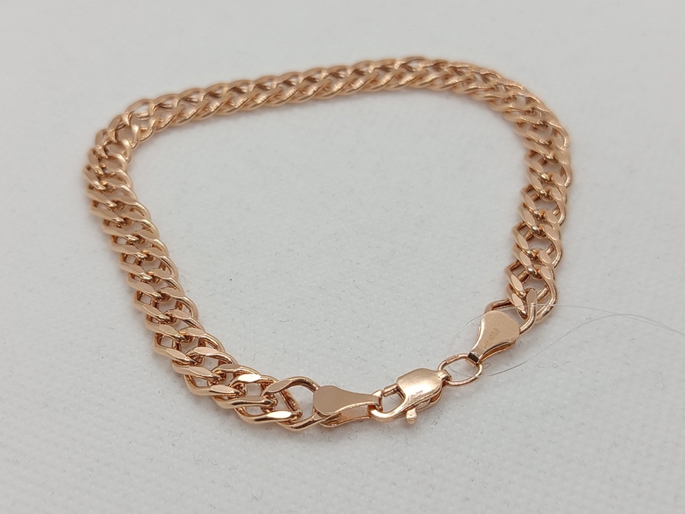 БРАСЛЕТ ПУСТОТЕЛЫЙ Ромб двойной (Au 585)