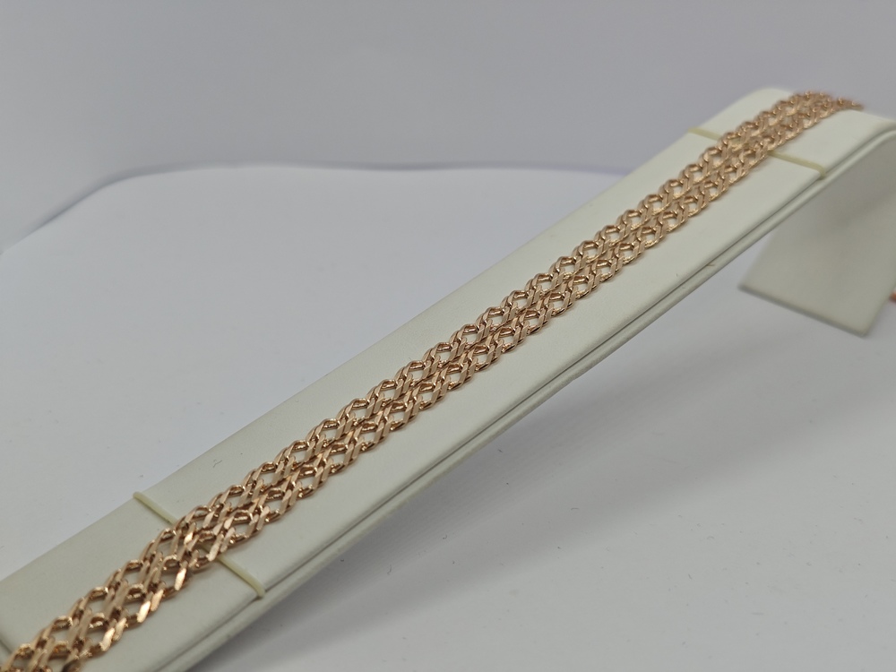 ЦЕПЬ ПОЛНОВЕСНАЯ Ромб двойной (Au 585)