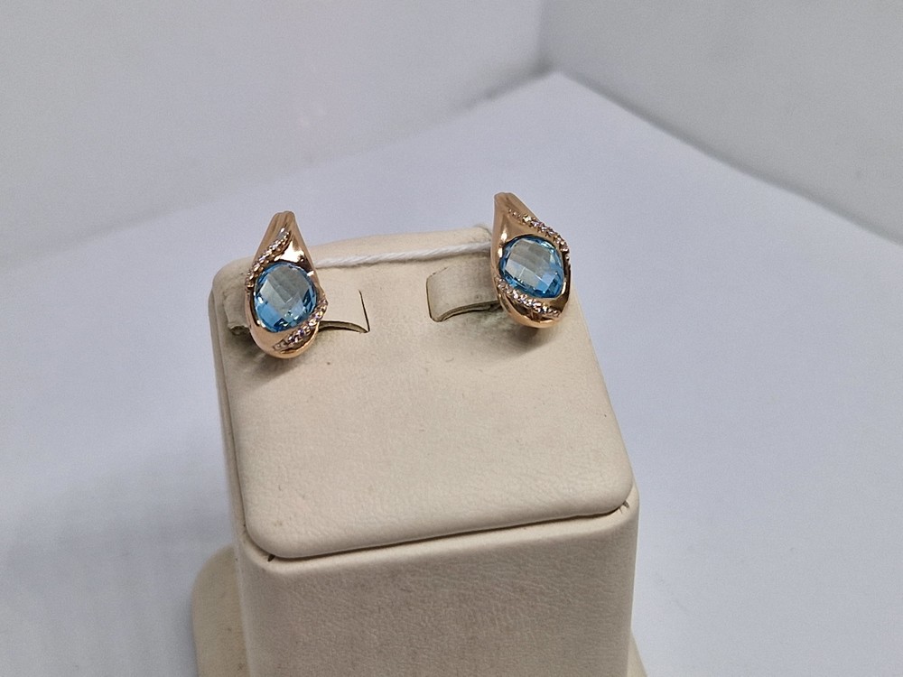 СКМИ585 СЕРЬГИ С КАМНЯМИ (Au 585)