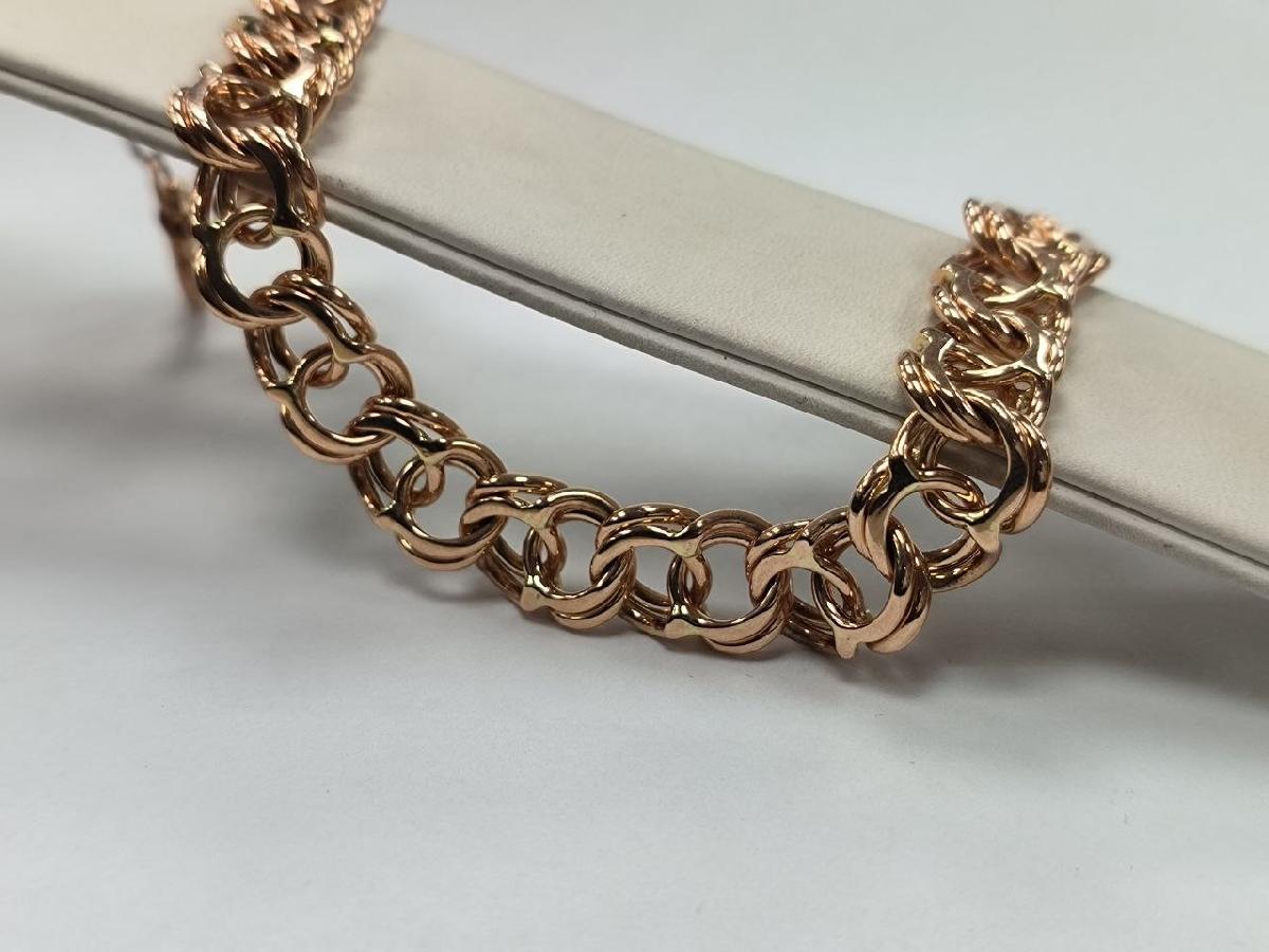 БЛБ585 БРАСЛЕТ ПОЛНОВЕСНЫЙ Бисмарк (Au 585)