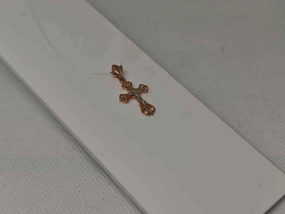 ПОДВЕСКА КРЕСТ без камня (Au 585)