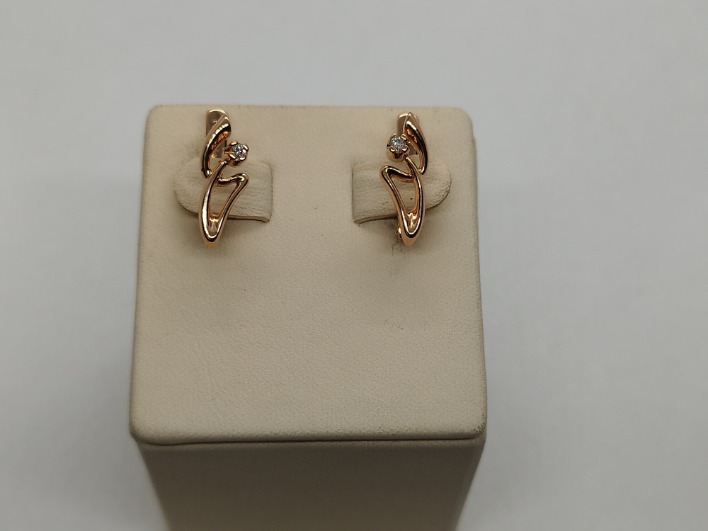 СЕРЬГИ С КАМНЕМ (Au 585)