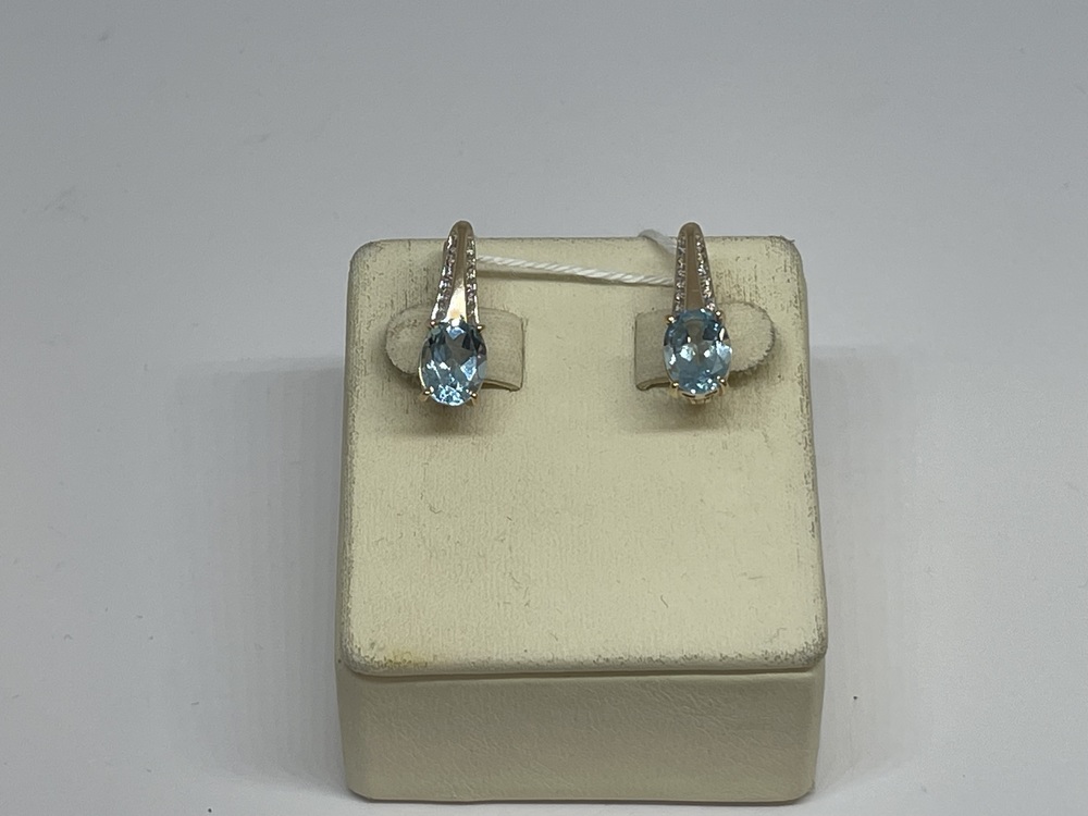 СКМИ585 СЕРЬГИ С КАМНЯМИ (Au 585)