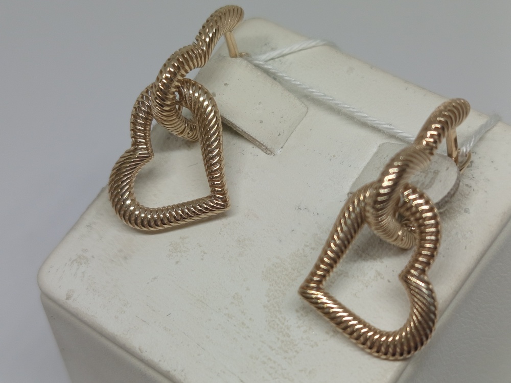 СЕРЬГИ БЕЗ КАМНЯ (Au 585)