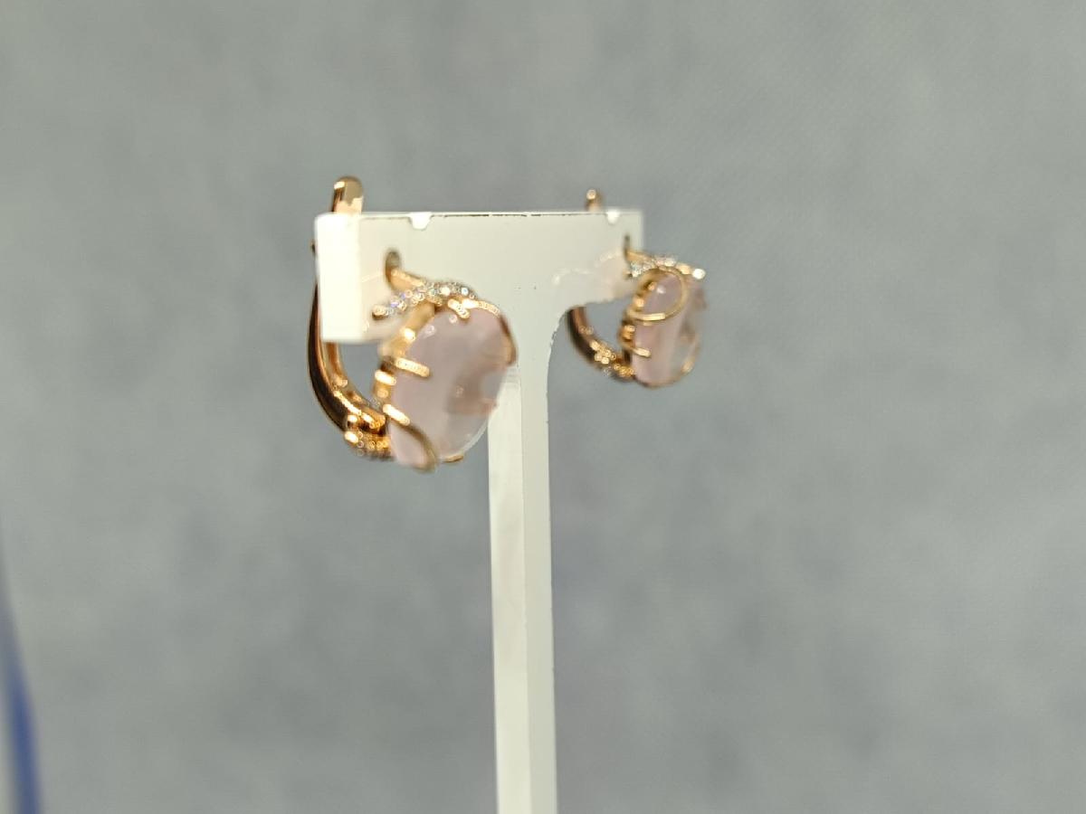 СКМИ585 СЕРЬГИ С КАМНЯМИ (Au 585)