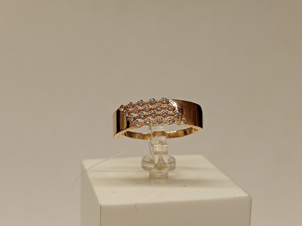 КОЛЬЦО С КАМНЯМИ (Au 585)