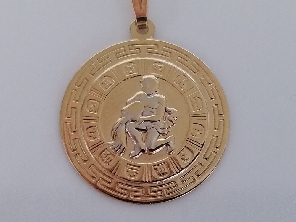 ПОДВЕСКА ЗНАК ЗОДИАКА ВОДОЛЕЙ Au 585 ПОДВЕСКА ЗНАК ЗОДИАКА ВОДОЛЕЙ Au 585