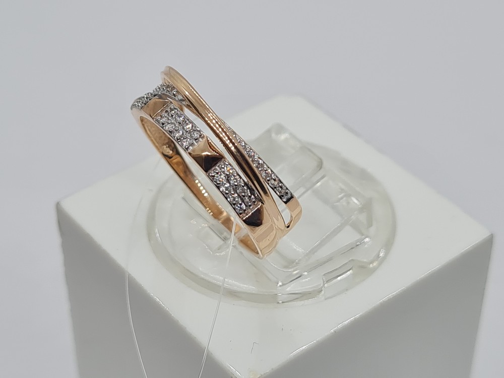 1105357 КОЛЬЦО С КАМНЯМИ (Au 585)